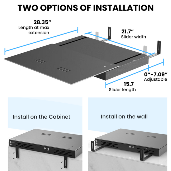 AWOL VISION Motorized Slider Tray (Auto Extendable Shelf) 150 inch - Image 2