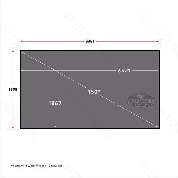 Vividstorm CineVision Pro Fixed Frame Fresnel UST ALR Projector Screen - Image 7