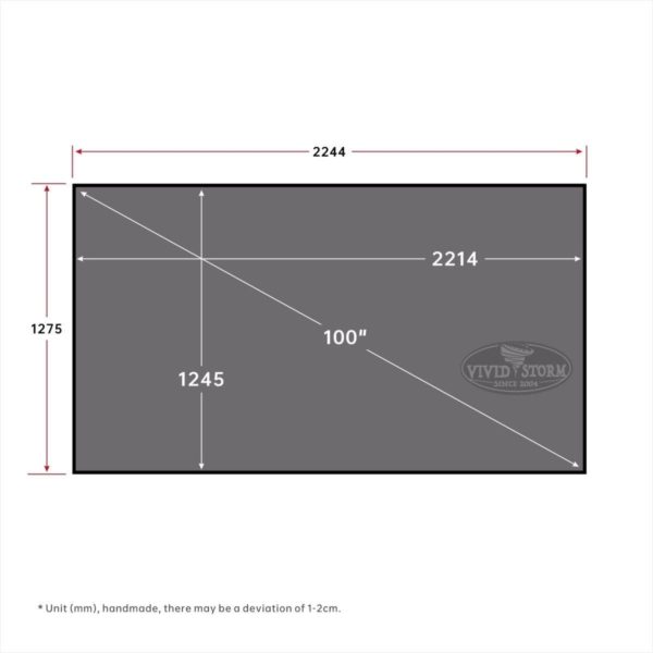 Vividstorm CineVision Pro Fixed Frame Fresnel UST ALR Projector Screen - Image 5