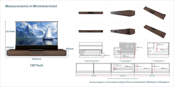 VIVIDSTORM Motorised Laser TV Cabinet Copenhagen - Image 23