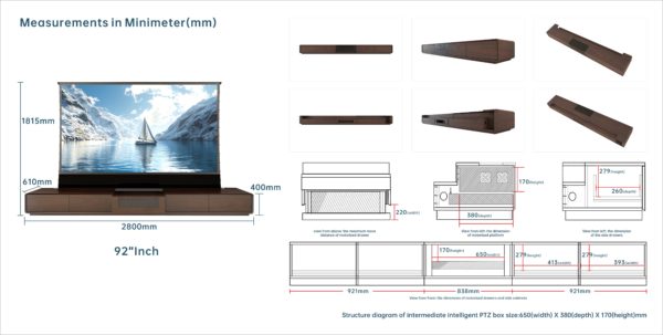 VIVIDSTORM Motorised Laser TV Cabinet Copenhagen - Image 27