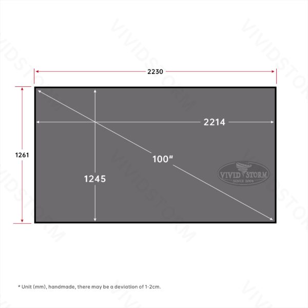 Vividstorm Fusion Fixed Frame Enhanced Long Throw ALR Projector Screen - Image 4